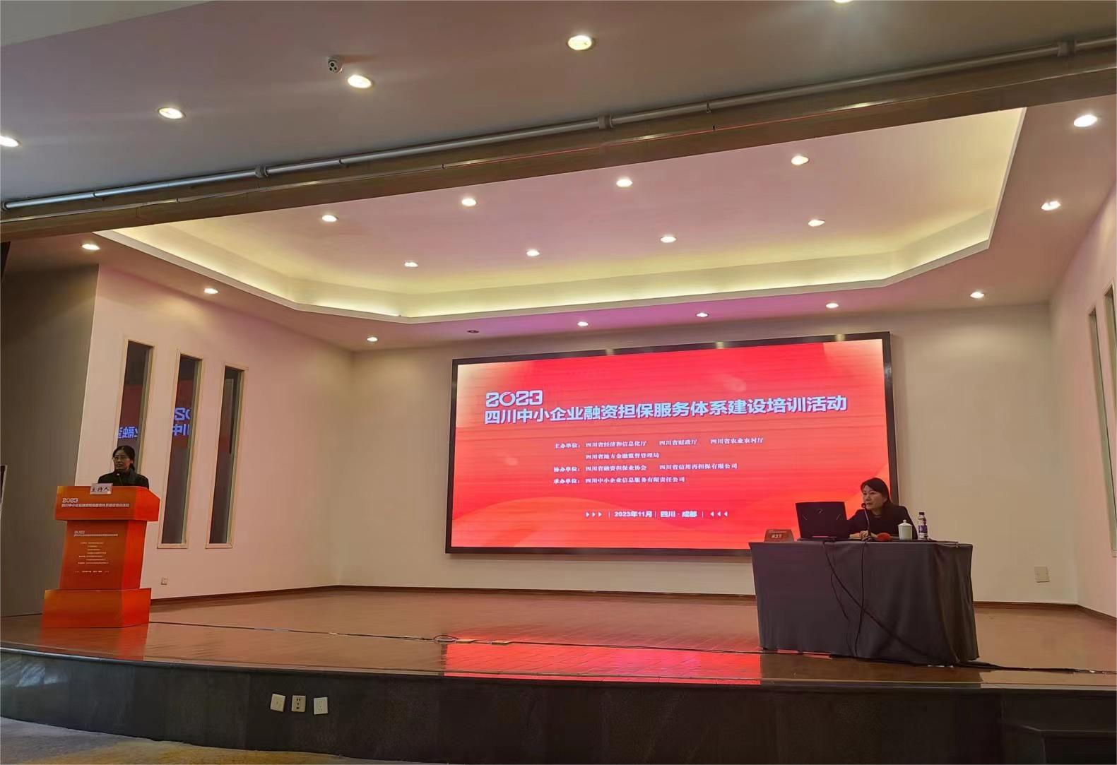 公司参加四川中小企业融资担保服务体系建设培训活动